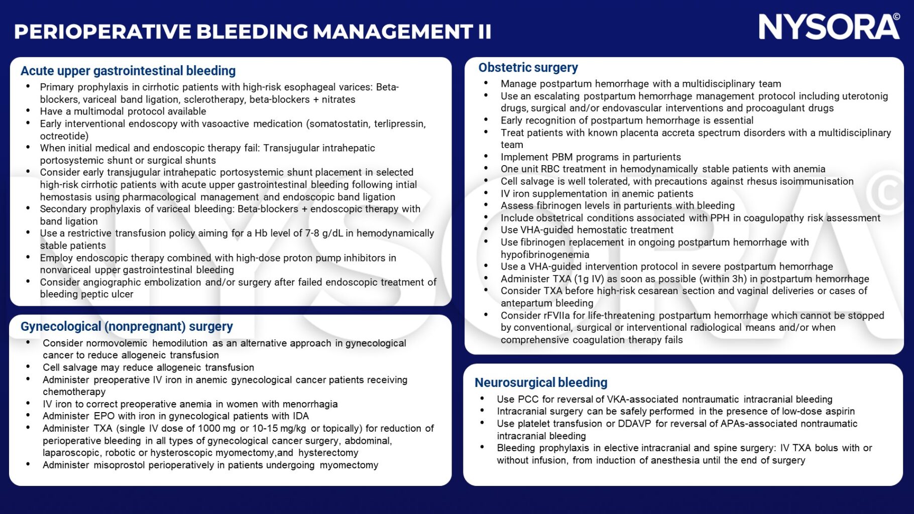 Perioperative Bleeding - NYSORA | NYSORA