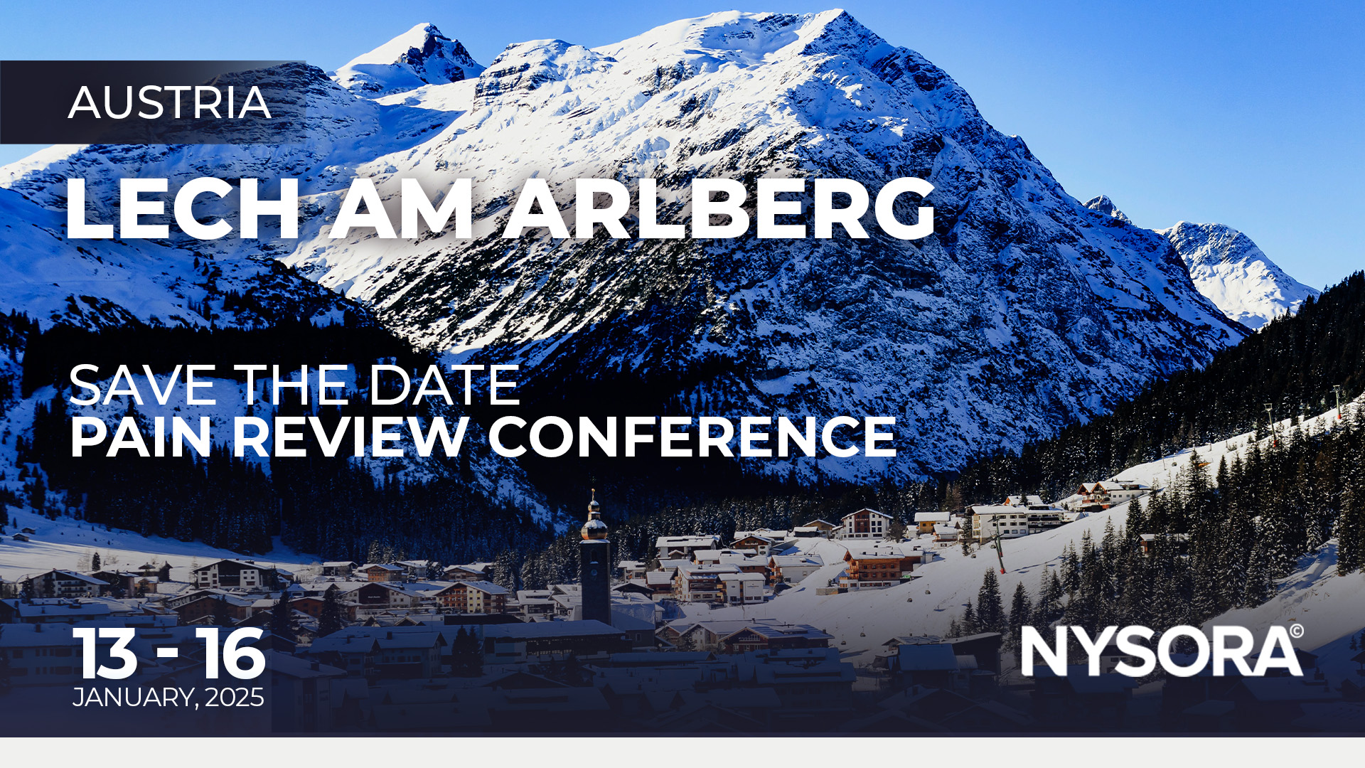 Pain Review Conference 2025 (Ski & Scan) SAVE THE DATE! NYSORA