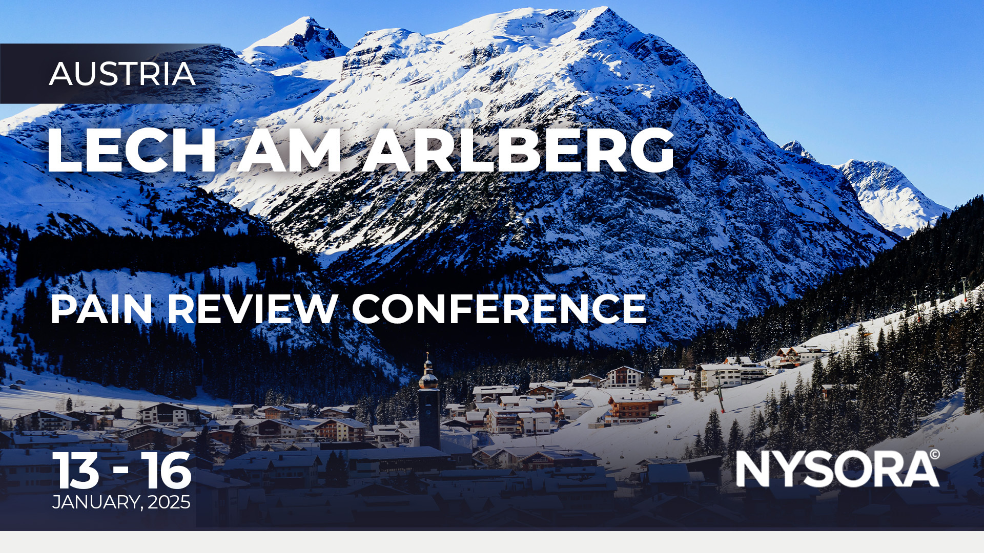 Pain Review Conference 2025 (Lech Am Arlberg, Austria) NYSORA