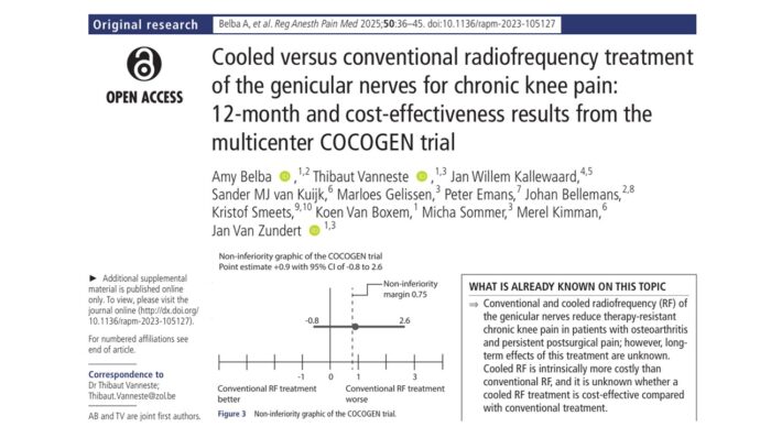 Cooled vs. Conventional Radiofrequency for Chronic Knee Pain Relief