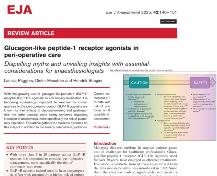 Glucagon-Like Peptide-1 Receptor Agonists in Perioperative Care