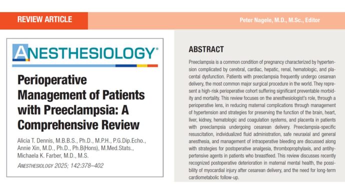 Perioperative management of patients with preeclampsia