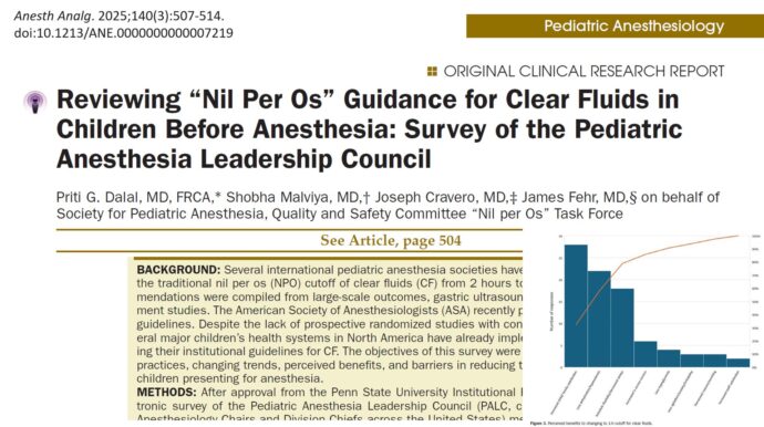 Time to Rethink NPO? The Shift Toward 1-Hour Clear Fluid Fasting in Children